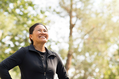 A fit woman exercising to balance estrogen dominance