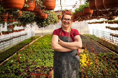 Woman in garden with question about her estrogen level