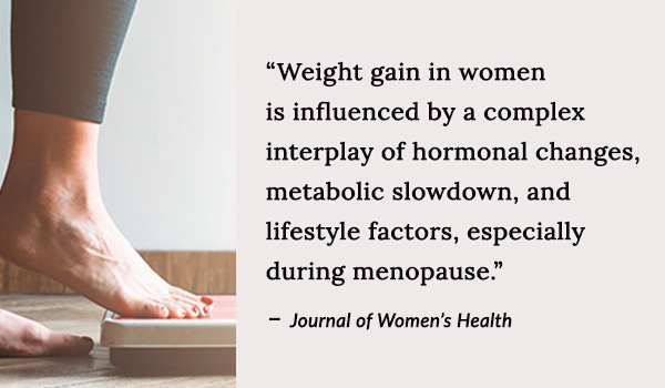 Weight gain in women is influenced by hormonal changes, metabolic slowdown, and lifestyle factors, especially during menopause