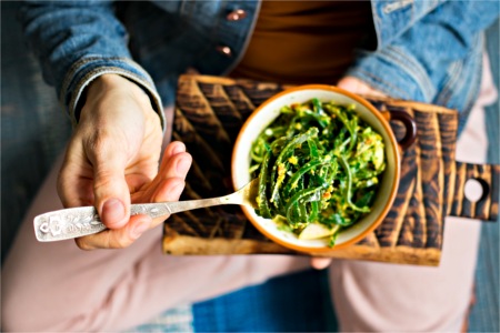 bowl of seaweed salad