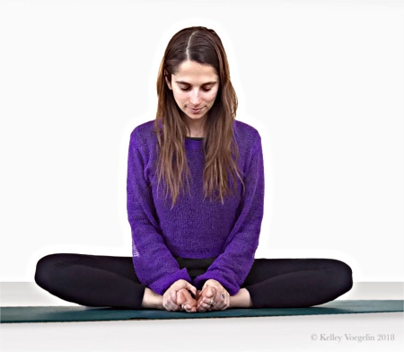 Bound Angle Pose in yoga
