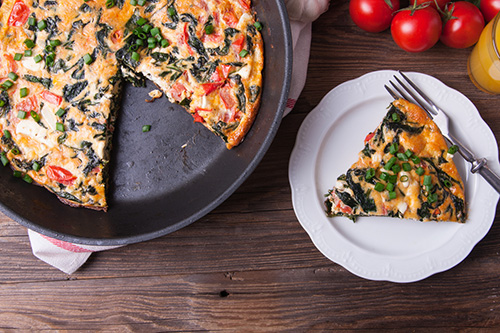 A healthy breakfast frittata