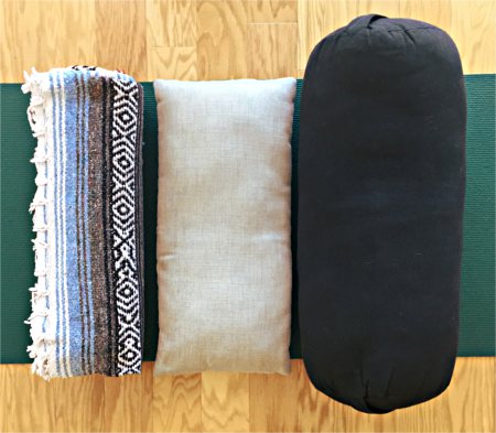 Yoga bolster and other options you can make at home. Yoga bolster and other options