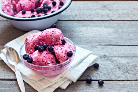 Delicious ice cream substitute in a bowl ready to eat delicious ice cream substitute