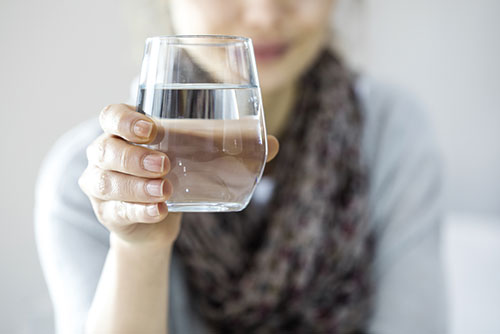 Woman drinking water