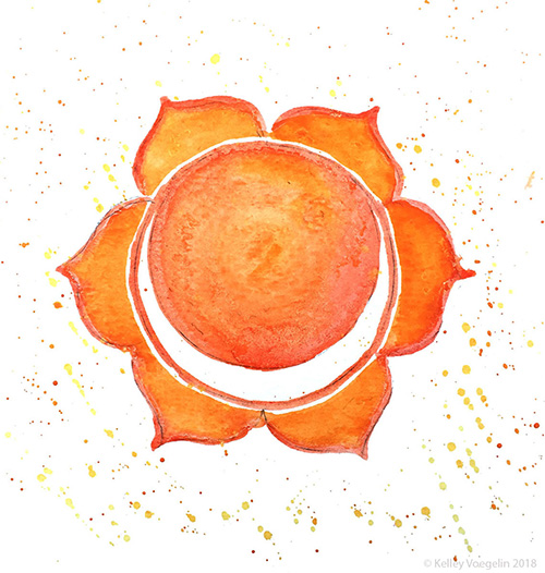 watercolor of second chakra