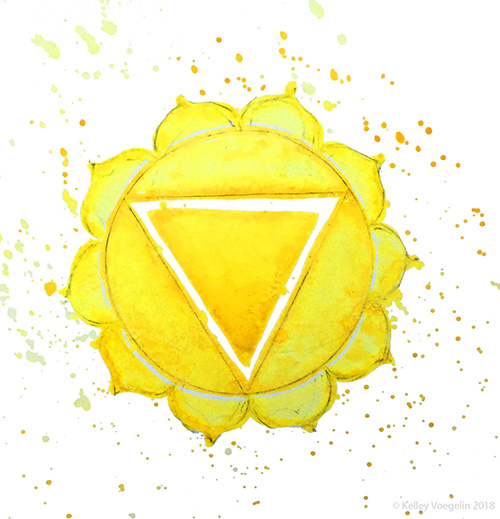 watercolor of third chakra