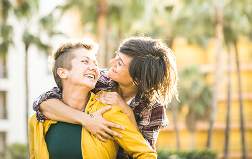 couple hugging with increased libido