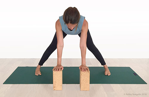wide legged forward bend modification for high blood pressure