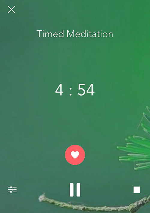 meditation app downloaded to the phone