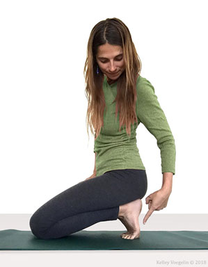 Toes pose helps stretch your feet and legs