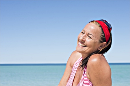 woman at the beach