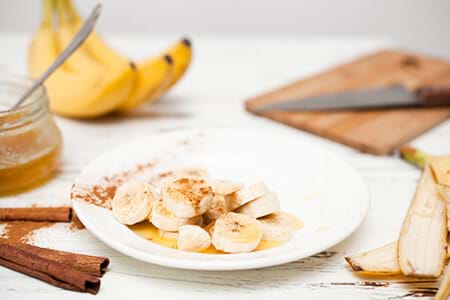 bananas and honey as natural sweeteners