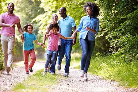 Daily exercise like walking helps keep blood sugar balanced