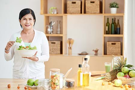 A woman on a low carb diet might enjoy a Greek salad