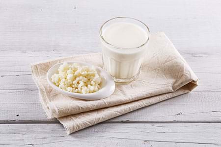 kefir is tangy fermented milk with probiotic benefits