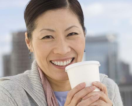 woman with coffee