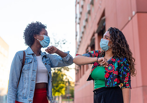 Women wearing masks