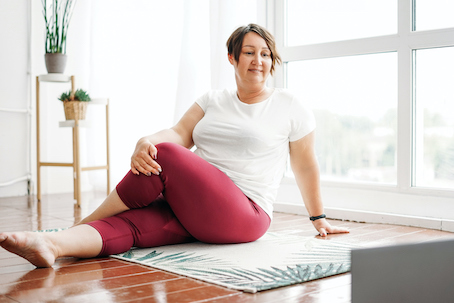 Woman Exercising To Lose Stress Weight