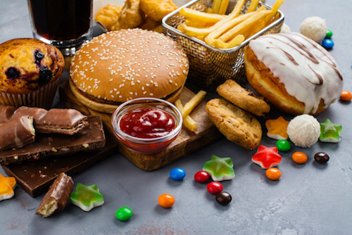 Unhealthy meal options which damage bone health.