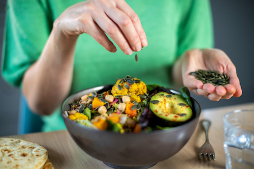 Pupkin seeds are alkalizing and rich in omega-3s to lower fracture risk.
