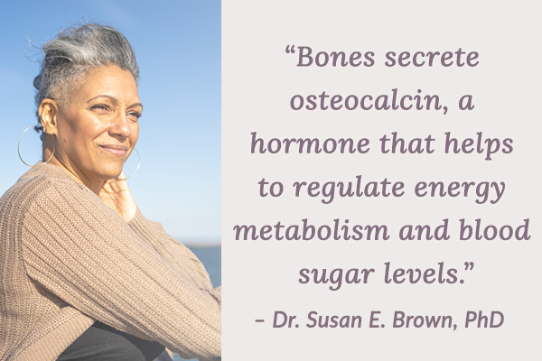 bones product Osteocalcin, a hormone the regulates metabolism