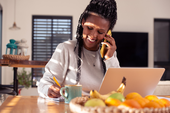 Woman planning her lifestyle change